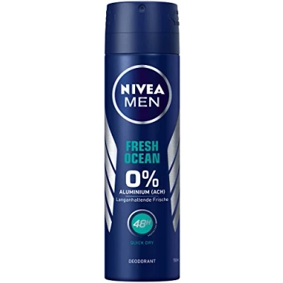 Image of Nivea Men Fresh Ocean Aluminium Free Pack of 6 x 150 ml Deodorant Spray for