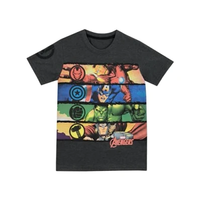 Image of Avengers Boys T Shirt Age , Grey, 3 4 Years