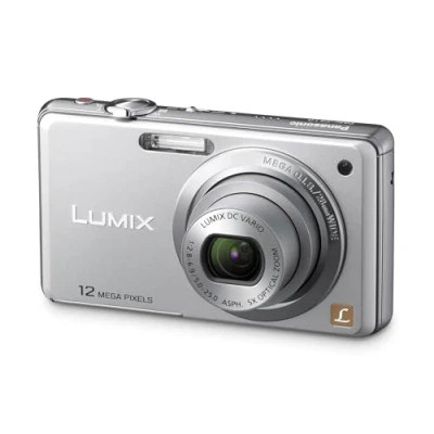 Image of Panasonic LUMIX DMC FS10 Digital Camera Silver 12 Megapixels 5x Optical Zoom, 6.86 cm display, image stabiliser) (Renewed)