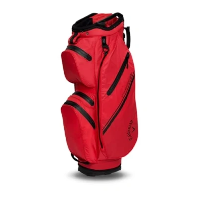 Image of Callaway Golf Chase Dry Waterproof Cart Bag 2025, Red/Black