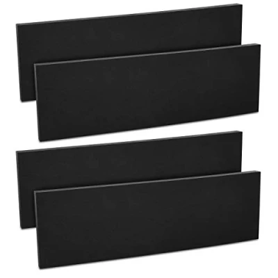 Image of kwmobile Garage Wall Protector Bumpers Set of 4 Self Adhesive Foam Strip Car Door Paintwork Protection Guards 40 x 12 1.5 cm Black