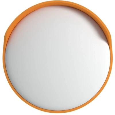 Image of vidaXL Outdoor Convex Traffic Mirror Orange Ø30 cm Polycarbonate