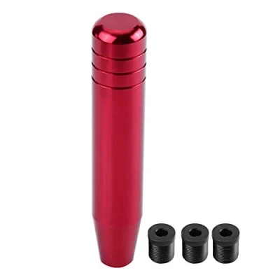Image of Car Gear Shift Knob, 18cm Universal Aluminum Alloy Shifter Lever Manual Knob Handle Lever(Red)