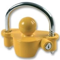 Image of MAYPOLE UNIVERSAL TRAILER HITCH LOCK YELLOW