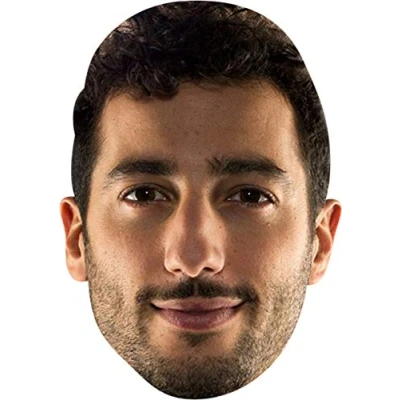 Image of FoxyPrinting Daniel Ricardo Sports Star Celebrity Cardboard Party Face Mask Fancy Dress