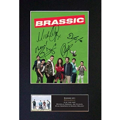 Image of #814 BRASSIC Signed Autograph Mounted Photo Reproduction PRINT A4 Rare Perfect Birthday (297 x 210mm) (Not Framed)