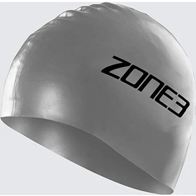 Image of ZONE3 Men&#039;s and Women&#039;s Silicone Swim Cap 48g (Silver)