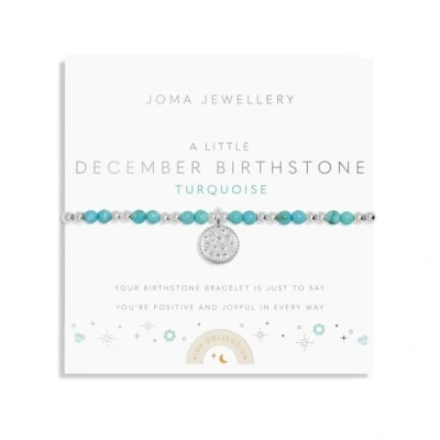 Image of Joma Jewellery CHILDREN&#039;S BIRTHSTONE A LITTLE DECEMBER Silver Plated 15.5cm stretch Bracelet