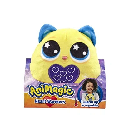 Image of Animagic: Heart Warmers Cat (Small) Colour Changing Cuddly Companion with Reusable Heat Pack For Extra Comfort Kids Aged 4+