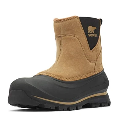 Image of Sorel BUXTON PULL ON WATERPROOF Men&#039;s Snow Boots, Brown (Delta x Black), 9 UK
