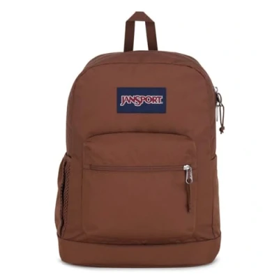 Image of JanSport Cross Town Plus Backpack, Basic Brown, One Size, Backpack