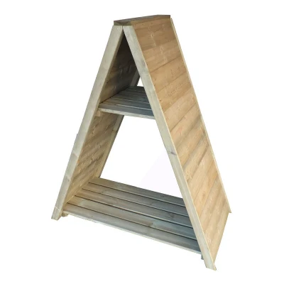 Image of Shire Storage PT = Pressure Treated Large Triangular Log Store T&amp;G 1200W X 620D 1420H