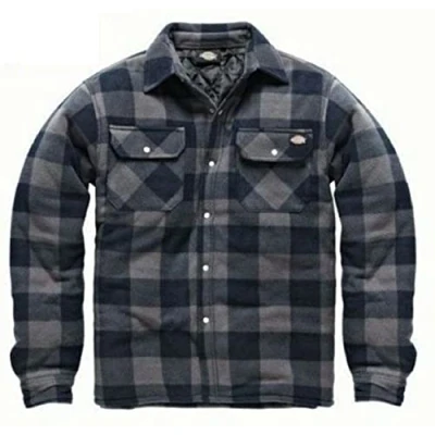 Image of Dickies Portland Padded Shirt Fleece Workwear (SH5000) Warm Lined Navy Blue Sizes S 3XL (L)