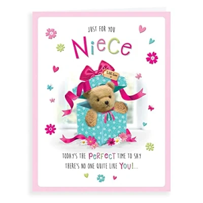 Image of Piccadilly Greetings Regal Publishing Cute Birthday Card Niece 8 x 6 inches