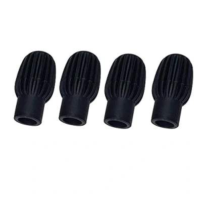 Image of Alnicov 4 Pieces Drum Mute Dampener Silicone Drumstick Silent Practice Tips for Drums Replacement Accessory,Black