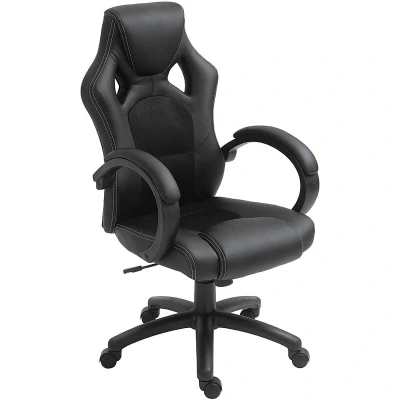 Image of Vinsetto Executive Racing Swivel Gaming Office Chair PU Leather Computer Desk Black