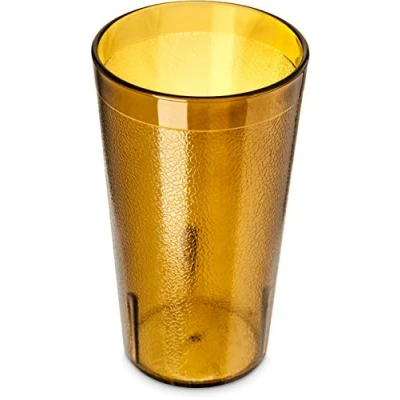 Image of Carlisle FoodService Products SAN Plastic Tumbler, Amber, 12 oz