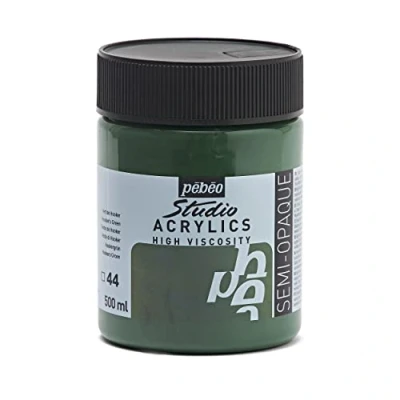 Image of Pebeo 500 ml Studio Acrylic Paint, Hooker&#039;s Green