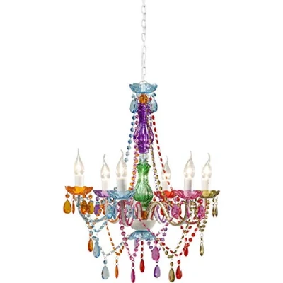 Image of Kare Design Pendant Lamp Starlight Rainbow 6 Branched, Multicoloured, Steel, for Living Room, Bedroom, Hallway, Without Light Source, 70x55x55 cm (H/W/D)
