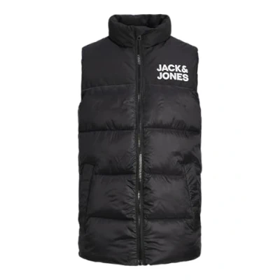 Image of Jack &amp; Jones Junior Jjetoby Bodywarmer Collar Waistcoat for kids, Size: 12y, Black/white