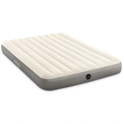 Image of Intex 64103E Dura Beam Standard Single High Air Mattress: Fiber Tech Queen Size 10in Bed Height 600lb Weight Capacity Pump Sold Separately