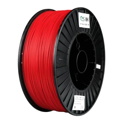 Image of eSUN PLA+ Filament 1.75mm, Enhanced Toughness 3D Printer PLA Plus, Dimensional Accuracy +/ 0.03mm, 3KG Spool (6.6 LBS) Printing for Printers,Fire Engine Red