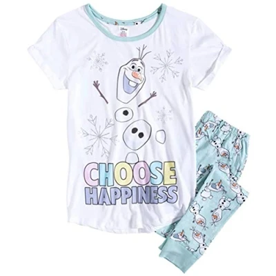 Image of Ladies/Girls Official Character Disney Frozen Olaf Pyjama Set/Pyjamas Size 8/10