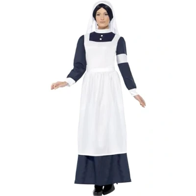 Image of Smiffys Great War Nurse Costume, White, S UK Size 08 10