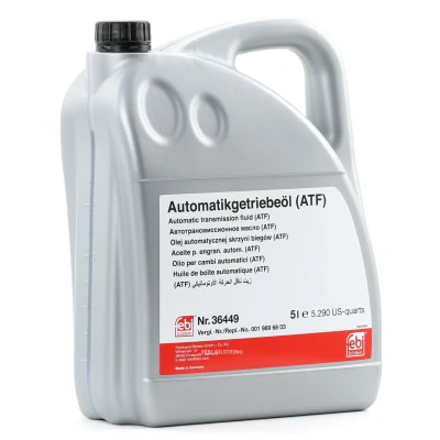 Image of ATF134, MB23614, SsangYong Automatic Transmission Fluid FEBI BILSTEIN 36449 ATF MB14 5l red MERCEDES BENZ: E Class Saloon, SL Convertible