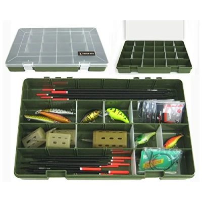Image of Roddarch &#039;Tough Box&#039; Adjustable 22 Compartment Tray Fishing Tackle Box for Floats, Rigs, Lures &amp; Other Equipment