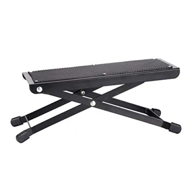 Image of Guitar Footstool Adjustable Foot Rest Folding Durable Stand for Guitarist Accessory