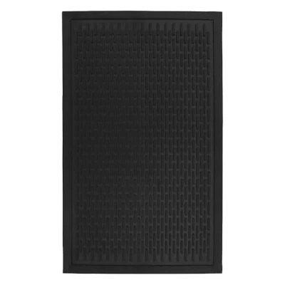 Image of SrS Rugs® Rubber Mats Outdoor Entrance Non Slip Anti Fatigue Drainage Holes (Rubber Vertical, 90cm x 150cm)