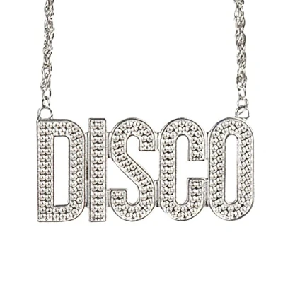Image of Boland Disco Necklace, Approx 60cm, Silver Chain, 70s, 1970s, 80s, Party, Fancy Dress Accessory For Men and Women, Unisex (Silver)