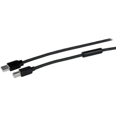 Image of StarTech.com 15m / 50 ft Active USB 2.0 A to B Cable Long 15 m Printer 1x (M), (M) Black (USB2HAB50AC)