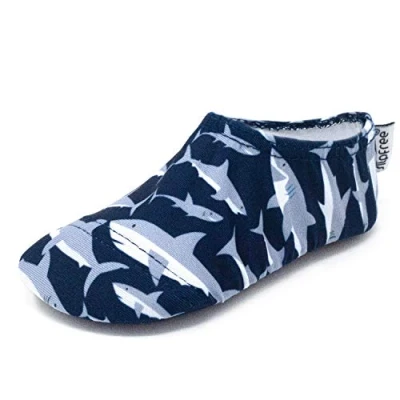 Image of Slipfree Non Slip Shoes for Girls and Boys. Light, Soft Comfortable, Unisex Kids Beach Water with Protective Sole, Ideal Holiday, Sports Home. Sharks, Age 9 18 Months