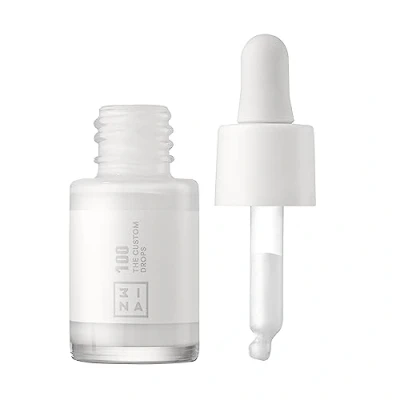 Image of 3INA MAKEUP The Custom Drops 100 White Foundation Mixer to match Make up Skin Tone Long lasting Formula Mattifying Effect Oil Free Matte finish Vegan Cruelty