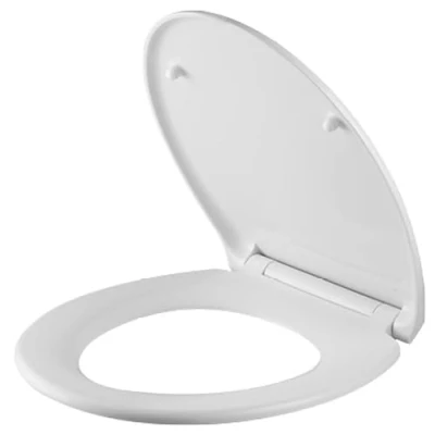 Image of Soft Close Toilet Seat, Quick Release for Easy Cleaning, Standard Size Loo Seat,Top and Bottom Fixing, Adjustable Hinges, Heavy Duty Durable WC Installation, White Premium UF Material