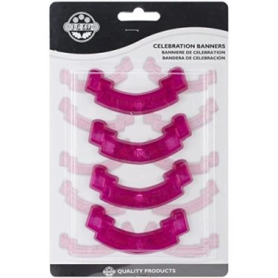 Image of JEM Celebration Banner Cutters, Set of 4, for Cake Decorating