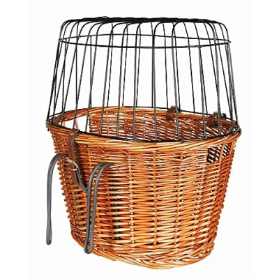 Image of Trixie 2806 Front dog bike basket, 44 x 48 33 cm, natural