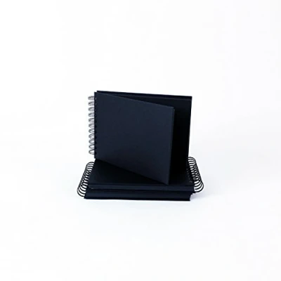 Image of Seawhite New Black Card Ring Bound Craft Book/Photo Album A5