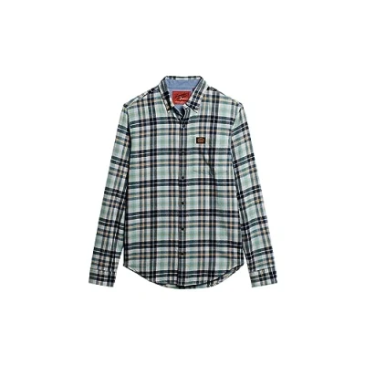 Image of Superdry Men&#039;s L/S Cotton Lumberjack Shirt T, Canyon Check Light Grey, XXL