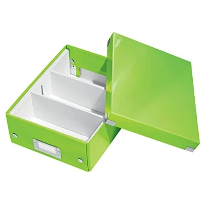 Image of Leitz 60570054 Organiser Box, Click and Store, WOW Range, Small, Green