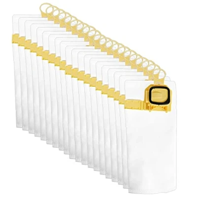 Image of SPARES2GO Microfibre Cloth Dust Bags compatible with Vorwerk Kobold VK140 VK150 Vacuum Cleaners (Pack of 20)