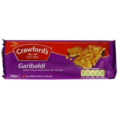 Image of Crawfords Garibaldi Biscuits 100 g (Pack of 12)