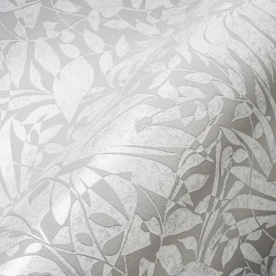 Image of A.S. Création The Bos 388312 Non Woven Wallpaper Floral Light Grey Silver 10.05 m x 0.53 Made in Germany