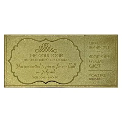 Image of The Shining Overlook Hotel Ball 24k Gold Plated Ticket