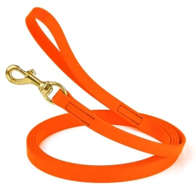 Image of Viper Biothane Working Tracking Lead Leash Long Line for Dogs 2 Colors and 6 Sizes,Orange,3/4&quot; x 15ft