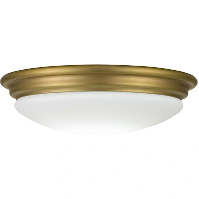 Image of Brompton Decorative Flush Ceiling Light Brushed Brass, IP44