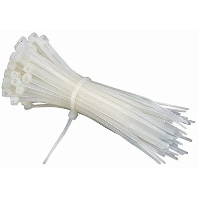 Image of UKCable Ties Cable 530mm x 4.8mm Natural/White Nylon Plastic Zip Tie Wraps Pack of 200