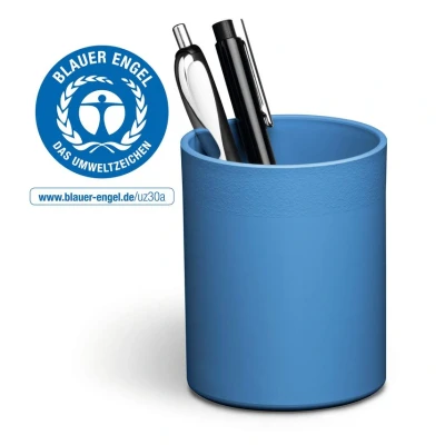 Image of Durable Eco Friendly Pen Pot Recycled Plastic &amp; Blue Angel Certified Office Classroom Organiser Pencil Holders Pack of 6